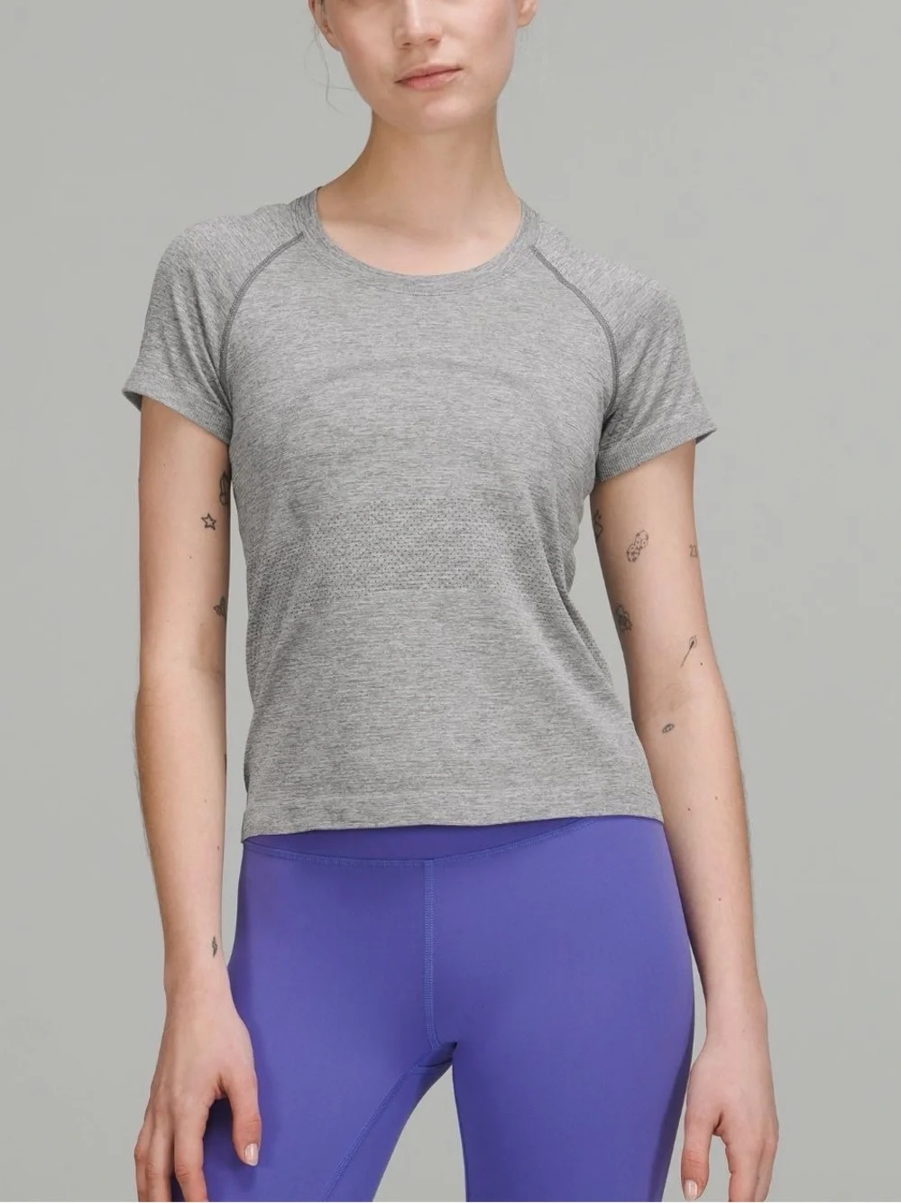 lululemon athletica Swiftly Tech Short Sleeve 2.0 in Heather Gray